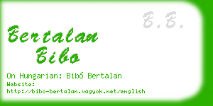 bertalan bibo business card